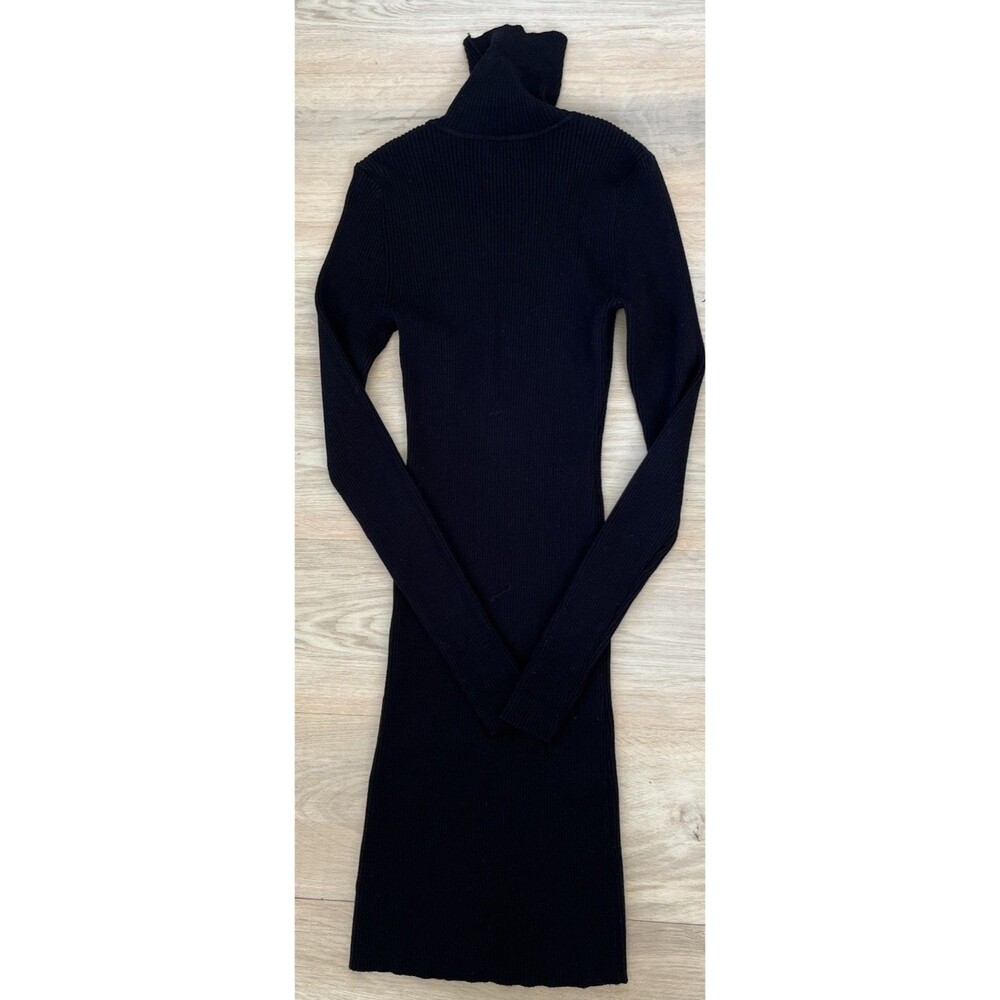 Glassons Body Fit Sweater Womens Dress Medium Black Long Sleeve Turtleneck NWT